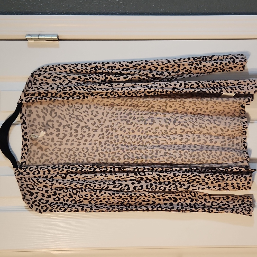DNA couture leopard cheeta print cardigan